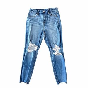 American Eagle Outfitters Distressed Light Blue Skinny Jeans